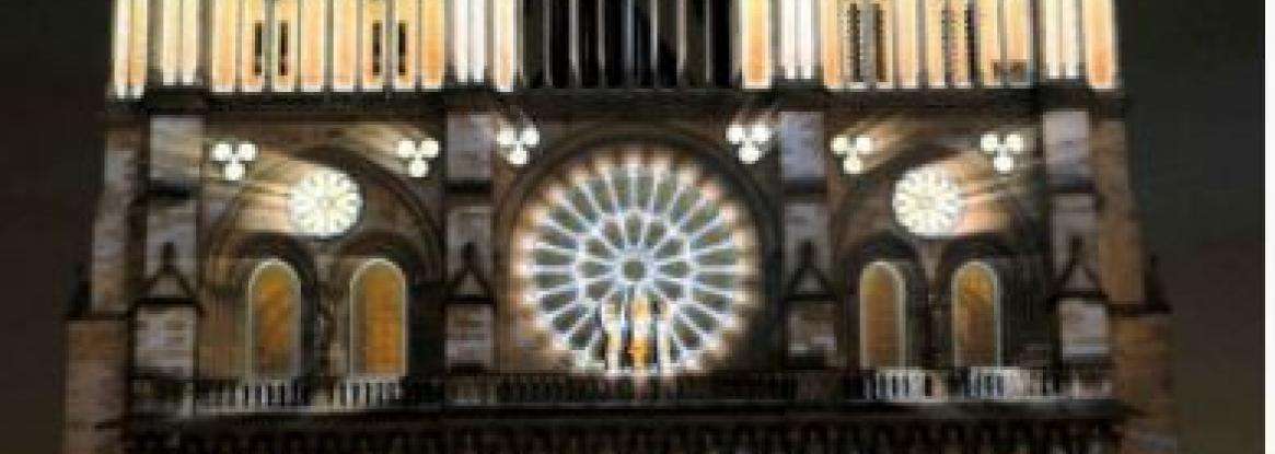Sound-and-light show on Cathedral Notre-Dame